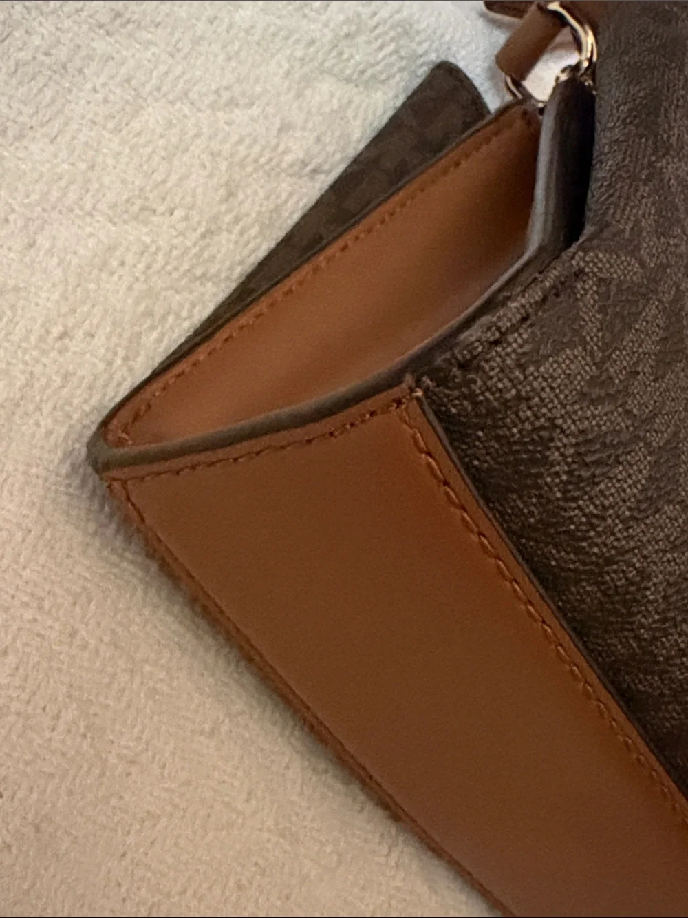 Michael Kors Brown Mini Logo Crossbody with Strap